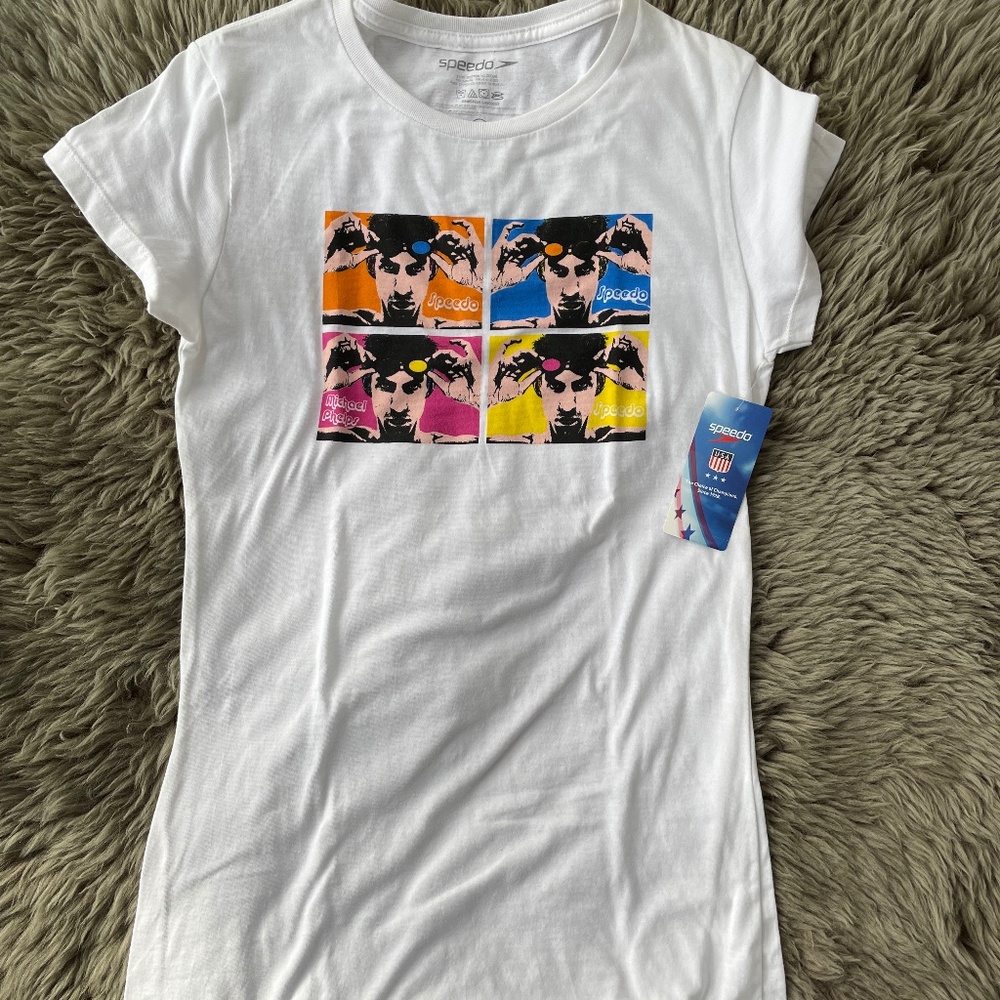Michael Phelps Olympic T-shirt NWT Juniors Size L